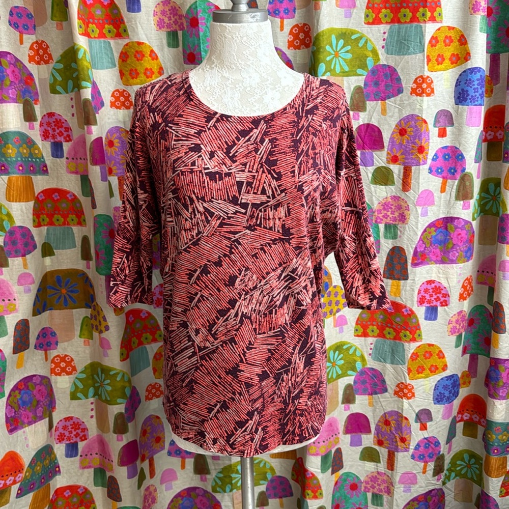 A-Line Drop Shoulder Scoop Neck Blouse. XS